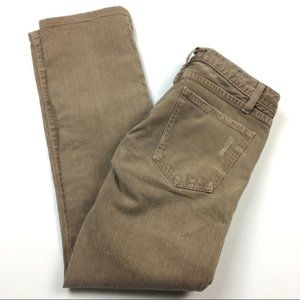 CURRENT/ELLIOTT Straight Leg Distressed Jeans Size 25 Overcast Brown
